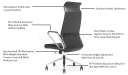 'Hero' Executive Office Chair In Black Leather