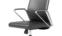 'Hero' Medium Back Office Chair In Black Leather