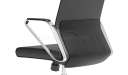 'Hero' Medium Back Office Chair In Black Leather