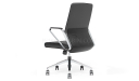 'Hero' Medium Back Office Chair In Black Leather