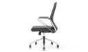 'Hero' Medium Back Office Chair In Black Leather