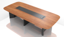 'MT Series' 12 Feet Meeting Table In Walnut Veneer