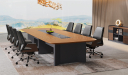 'MT Series' 12 Feet Meeting Table In Walnut Veneer