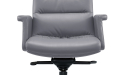 'Omega' Medium Back Chair In Gray PU Leather
