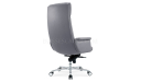 'Omega' High Back Office Chair In Gray PU Leather