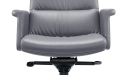 'Omega' High Back Office Chair In Gray PU Leather