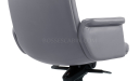 'Omega' High Back Office Chair In Gray PU Leather