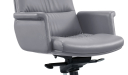 'Omega' High Back Office Chair In Gray PU Leather