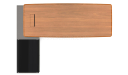 'Varna' 8.5 Feet Office Table in Walnut & Lacquer Finish