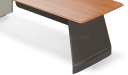 'Varna' 8.5 Feet Office Table in Walnut & Lacquer Finish