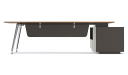 'Varna' 8.5 Feet Desk With Aluminum Alloy Legs