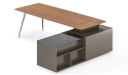 'Varna' 8.5 Feet Desk With Aluminum Alloy Legs