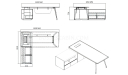 'Varna' 8 Feet Desk With Aluminum Alloy Legs