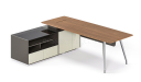 'Varna' 8 Feet Desk With Aluminum Alloy Legs