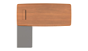 'Varna' 6.5 Feet Desk With Aluminum Alloy Legs