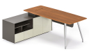 'Varna' 6.5 Feet Desk With Aluminum Alloy Legs