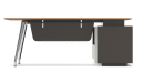 'Varna' 6.5 Feet Desk With Aluminum Alloy Legs