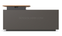 'Varna' 6.5 Feet Desk With Aluminum Alloy Legs