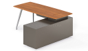 'Varna' 6.5 Feet Desk With Aluminum Alloy Legs