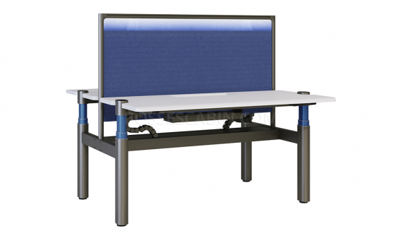 'UP-7' Two Seater Motorized Height Adjustable Workstation