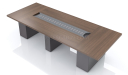 'Nexa' 12 Feet Meeting Table In Pari Walnut