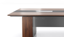 'Maxima' 12 Feet Meeting Table in Leather & Wood