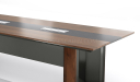 'Maxima' 12 Feet Meeting Table in Leather & Wood