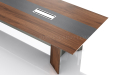 'Maxima' 12 Feet Meeting Table in Leather & Wood