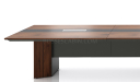 'Maxima' 16 Feet Meeting Table in Leather & Wood