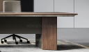 'Maxima' 16 Feet Meeting Table in Leather & Wood