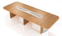 'Swan' 12 Feet Meeting Table In Golden Sandalwood