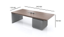 'Nexa' 8 Feet Meeting Table In Pari Walnut