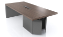 'Nexa' 8 Feet Meeting Table In Pari Walnut