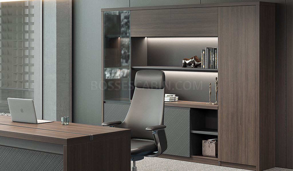 Nexa 8 feet Office Desk In Walnut