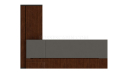 'Larry' Office Desk In Mountain Grain Walnut & Leather