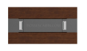 'Larry' 8 Ft Meeting Table In Mountain Grain Walnut & Leather