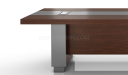 'Larry' 8 Ft Meeting Table In Mountain Grain Walnut & Leather