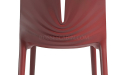 'Plis' Stackable Plastic Chair In Marsala Red