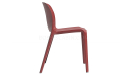 'Plis' Stackable Plastic Chair In Marsala Red