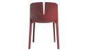 'Plis' Stackable Plastic Chair In Marsala Red