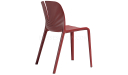 'Plis' Stackable Plastic Chair In Marsala Red