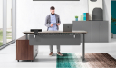 'Up-1' 6.5 Feet Height Adjustable Desk With Side Cabinet