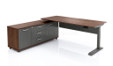 'Up-1' 6.5 Feet Height Adjustable Desk With Side Cabinet