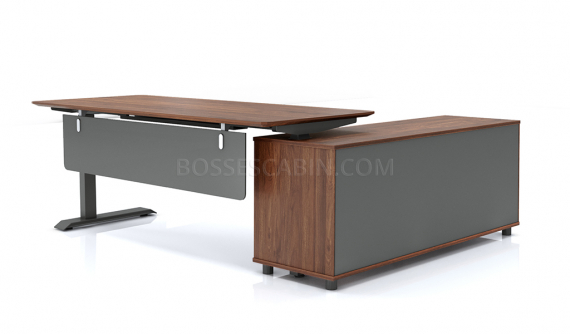 'Up-1' 6.5 Feet Height Adjustable Desk With Side Cabinet