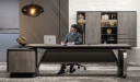 'Atlas' Luxury Office Desk In Walnut Veneer