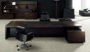 large office cabin with big office table and leather chairs