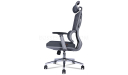 'Clove' High Back Office Chair In Light Gray Frame