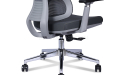 'Clove' High Back Office Chair In Light Gray Frame