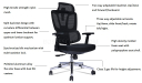 'Clove' High Back Office Chair In Black Frame