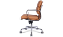 'Verita' Medium Back Office Chair In Tan PU Leather